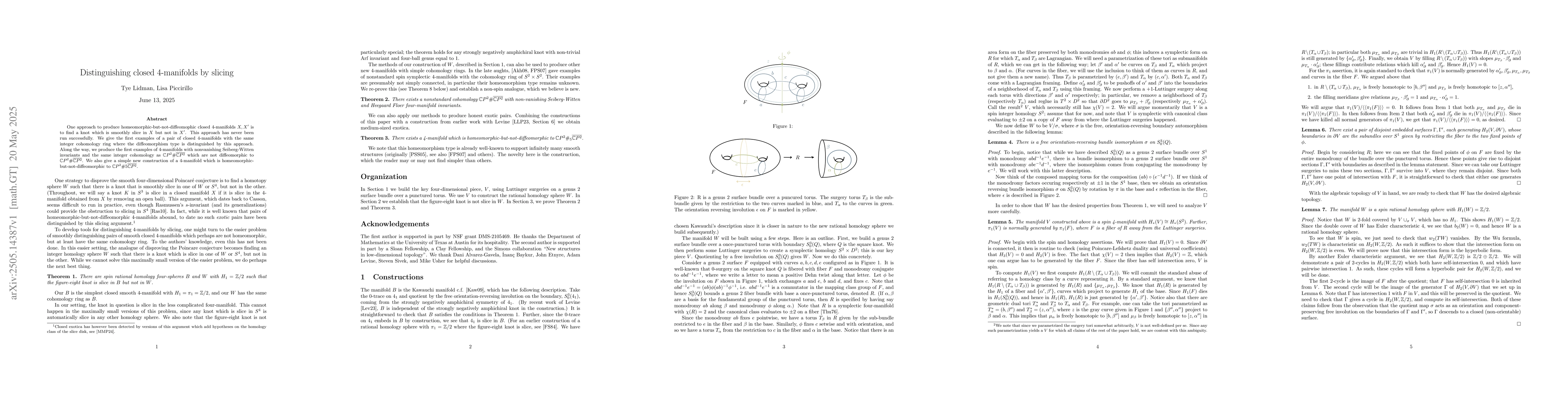 Thumbnail for Distinguishing closed 4-manifolds by slicing