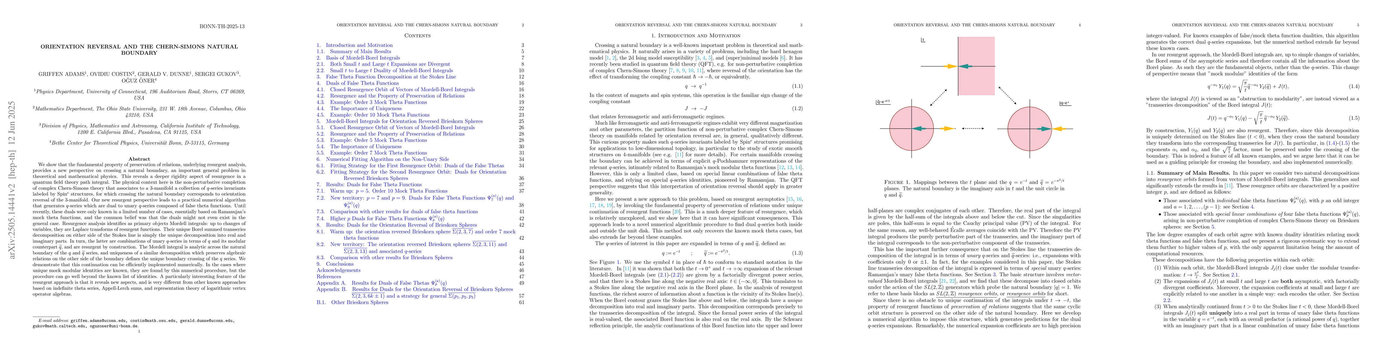 Thumbnail for Orientation Reversal and the Chern-Simons Natural Boundary