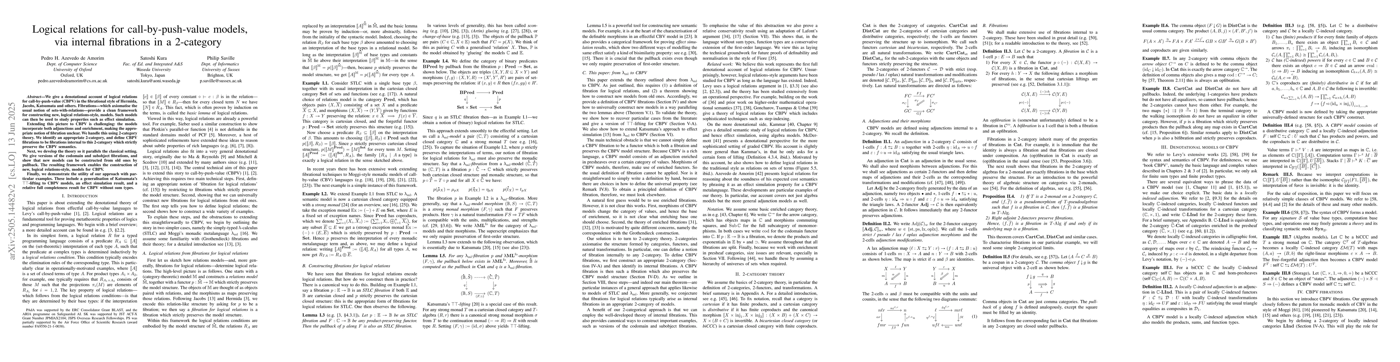 Thumbnail for Logical relations for call-by-push-value models, via internal fibrations
  in a 2-category
