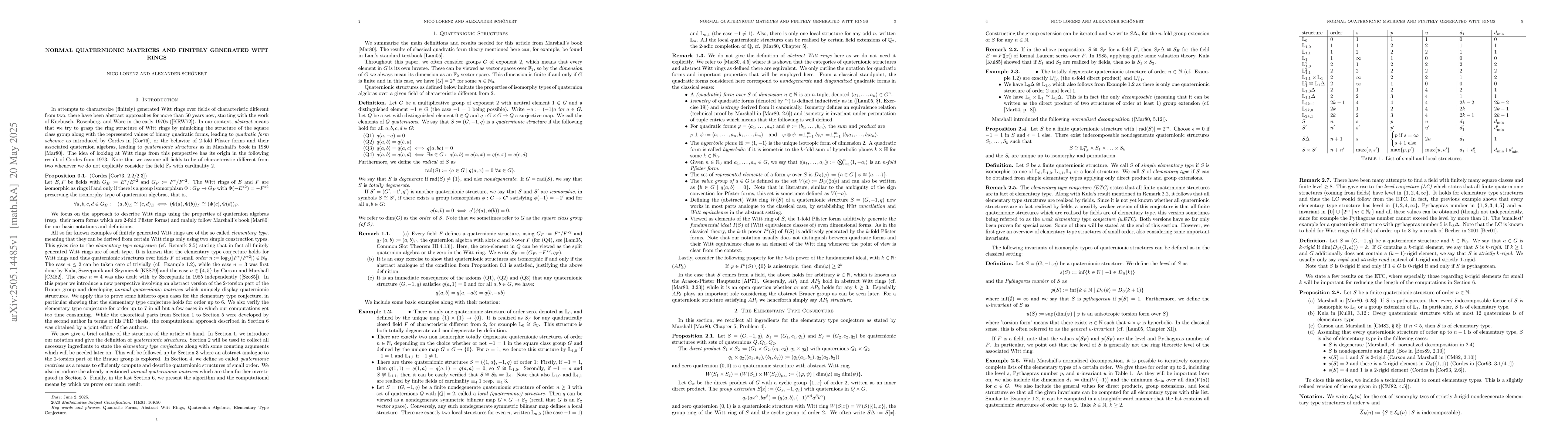 Thumbnail for Normal Quaternionic Matrices and Finitely Generated Witt Rings