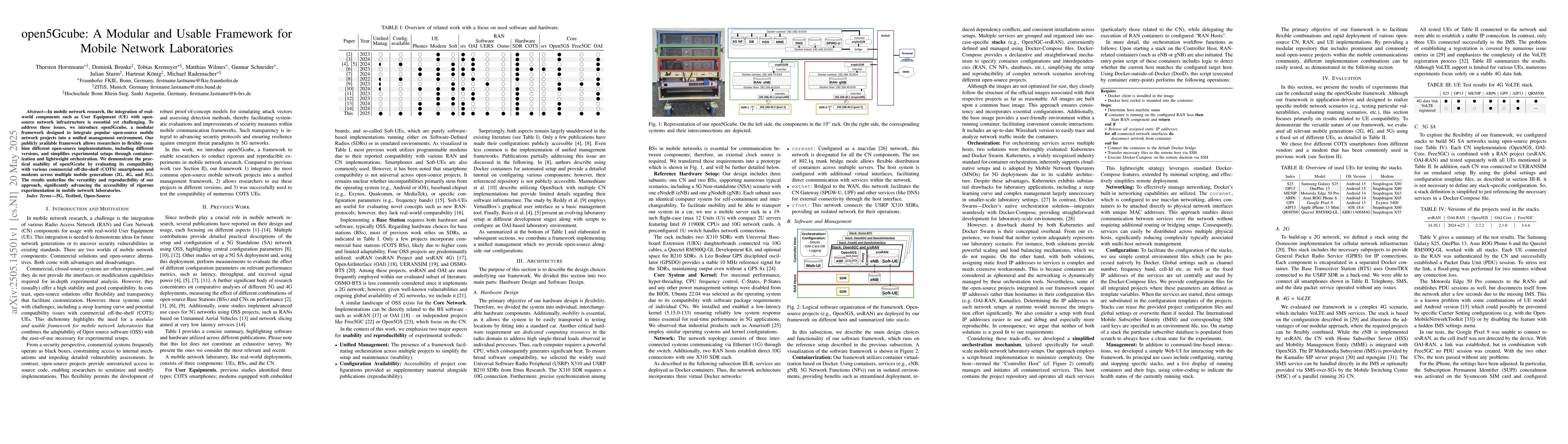 Thumbnail for open5Gcube: A Modular and Usable Framework for Mobile Network
  Laboratories