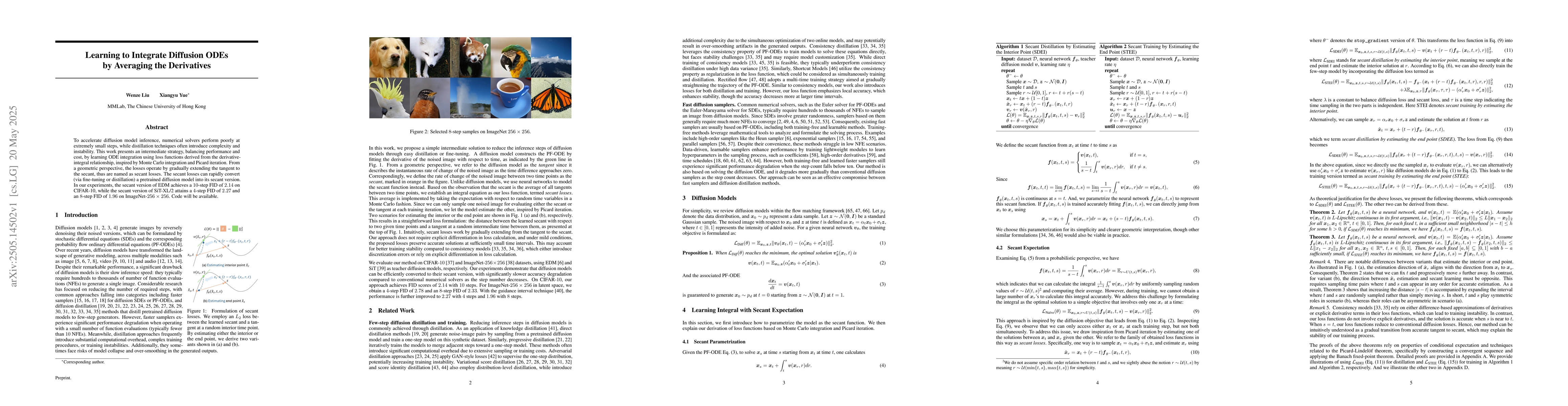 Thumbnail for Learning to Integrate Diffusion ODEs by Averaging the Derivatives