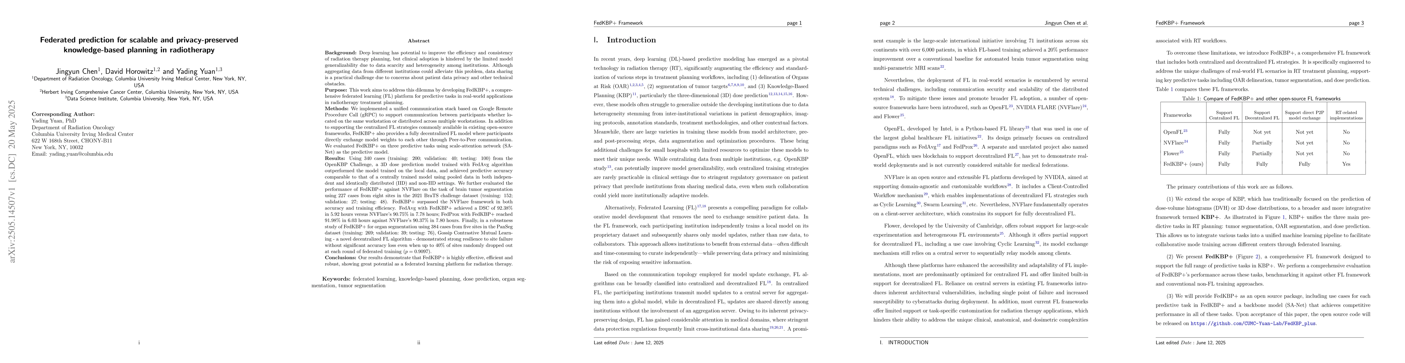 Thumbnail for Federated prediction for scalable and privacy-preserved knowledge-based
  planning in radiotherapy