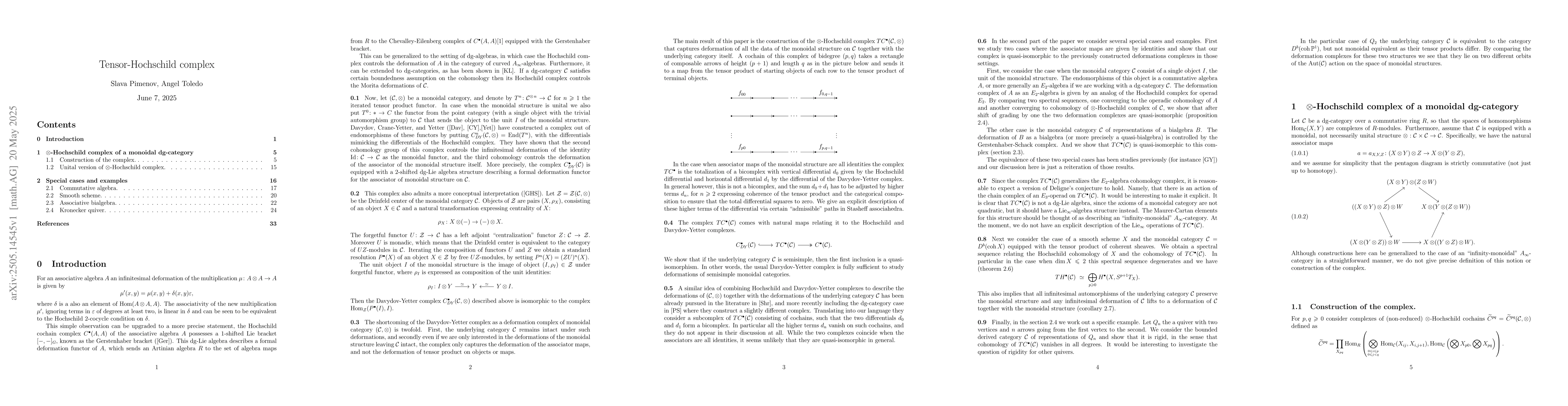 Thumbnail for Tensor-Hochschild complex