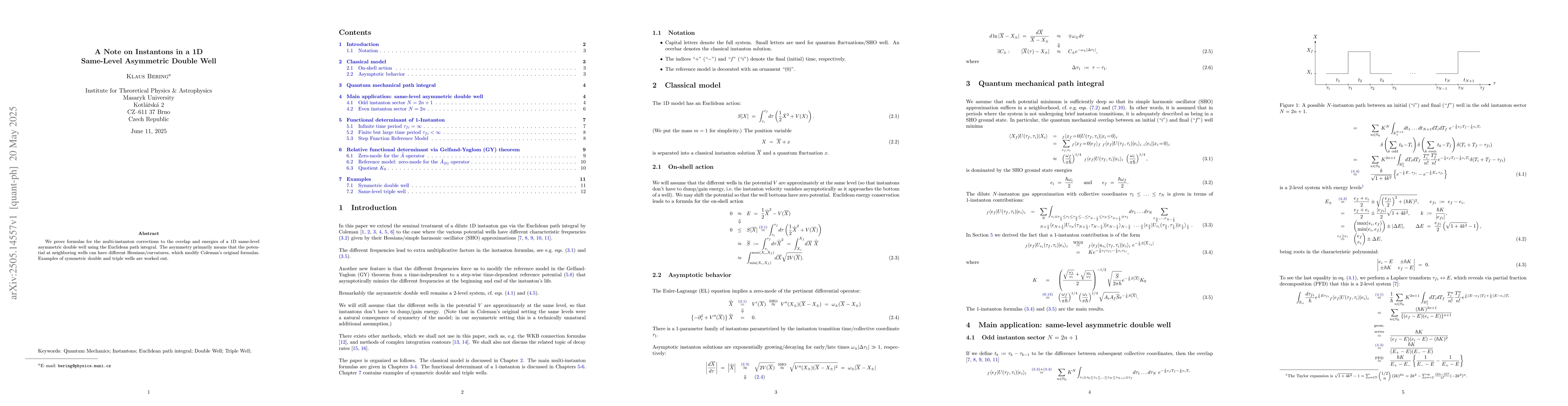 Thumbnail for A Note on Instantons in a 1D Same-Level Asymmetric Double Well