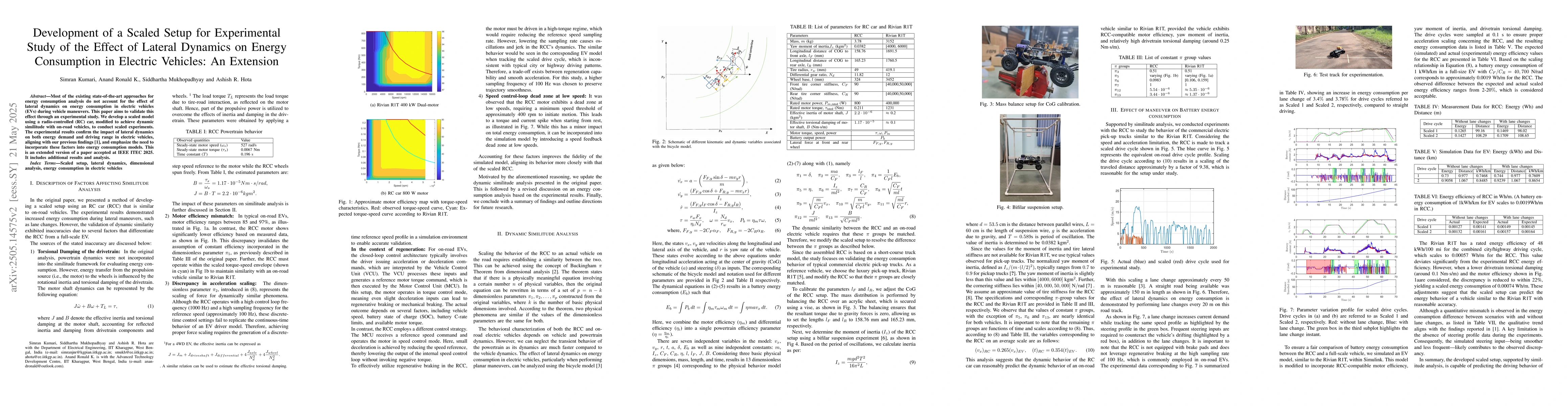 Thumbnail for Development of a Scaled Setup for Experimental Study of the Effect of
  Lateral Dynamics on Energy Consumption in Electric Vehicles: An Extension