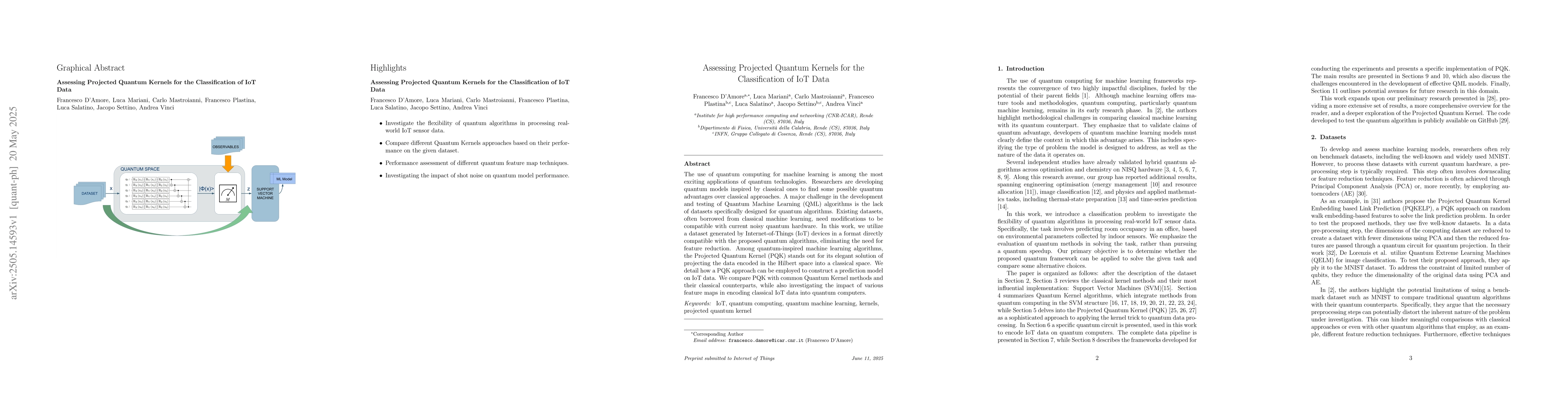 Thumbnail for Assessing Projected Quantum Kernels for the Classification of IoT Data
