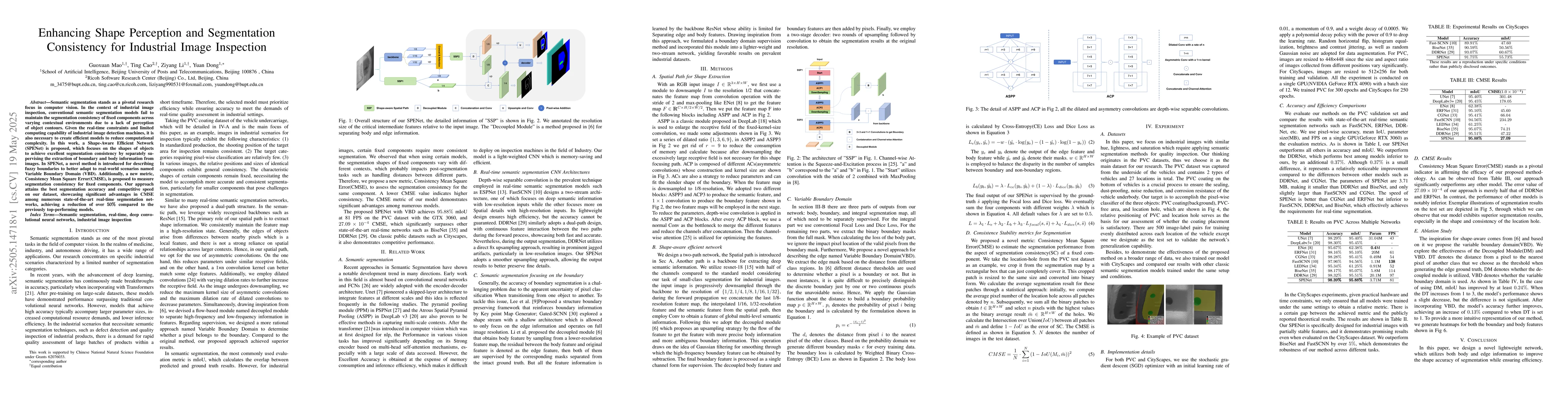 Thumbnail for Enhancing Shape Perception and Segmentation Consistency for Industrial
  Image Inspection