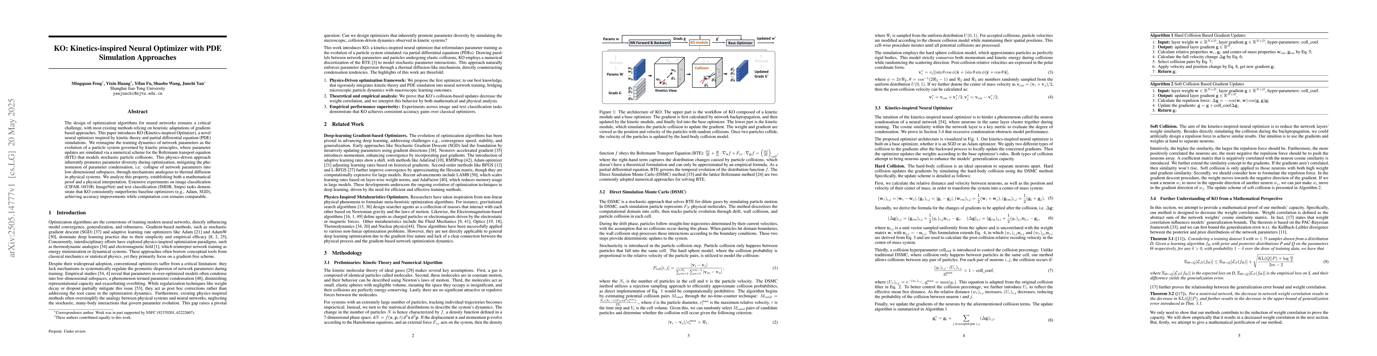 Thumbnail for KO: Kinetics-inspired Neural Optimizer with PDE Simulation Approaches