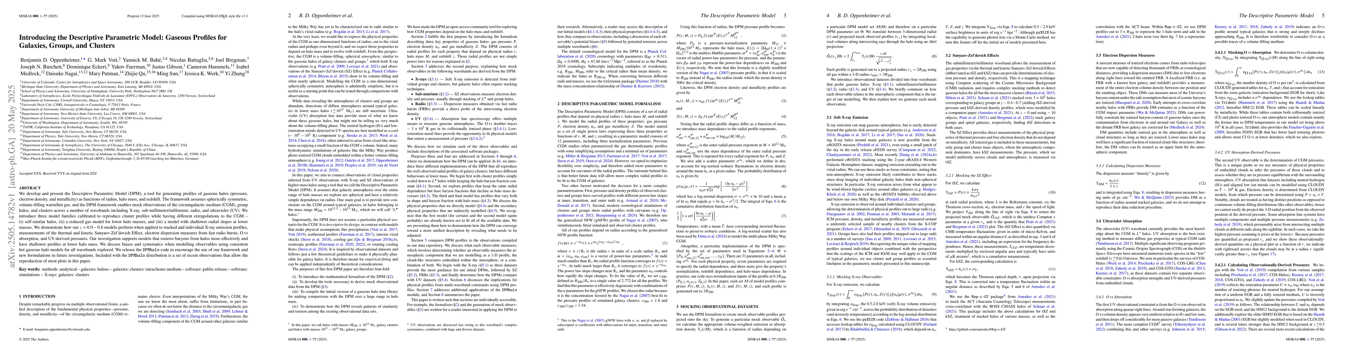 Thumbnail for Introducing the Descriptive Parametric Model: Gaseous Profiles for
  Galaxies, Groups, and Clusters