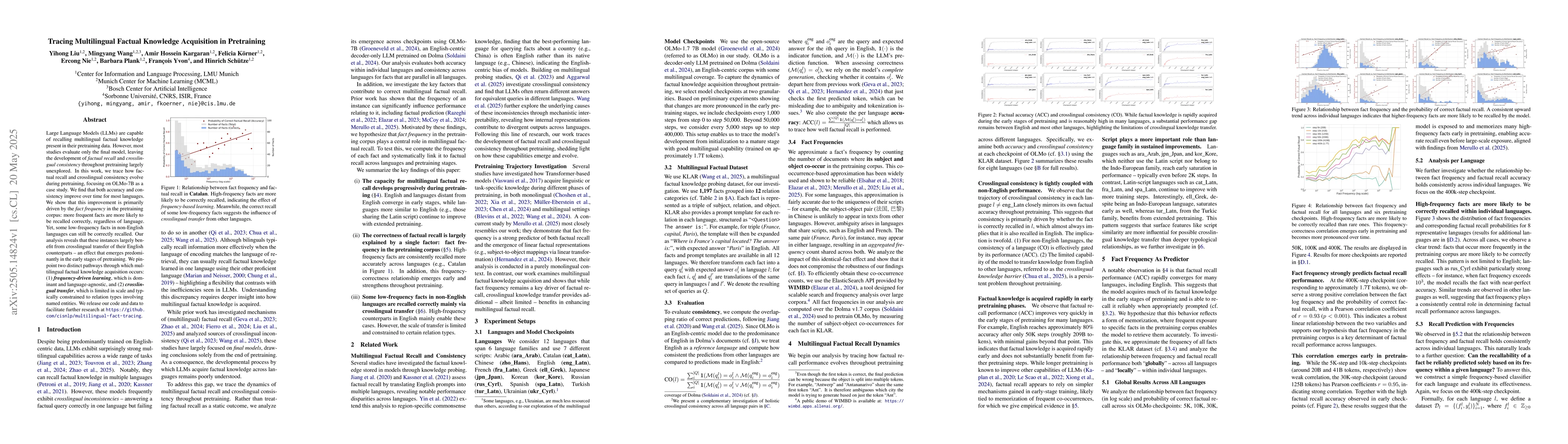 Thumbnail for Tracing Multilingual Factual Knowledge Acquisition in Pretraining