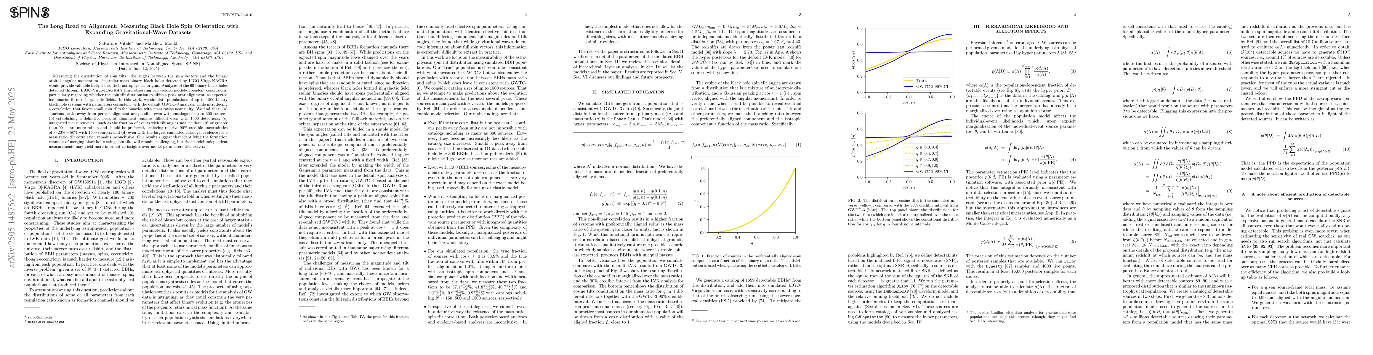 Thumbnail for The Long Road to Alignment: Measuring Black Hole Spin Orientation with
  Expanding Gravitational-Wave Datasets