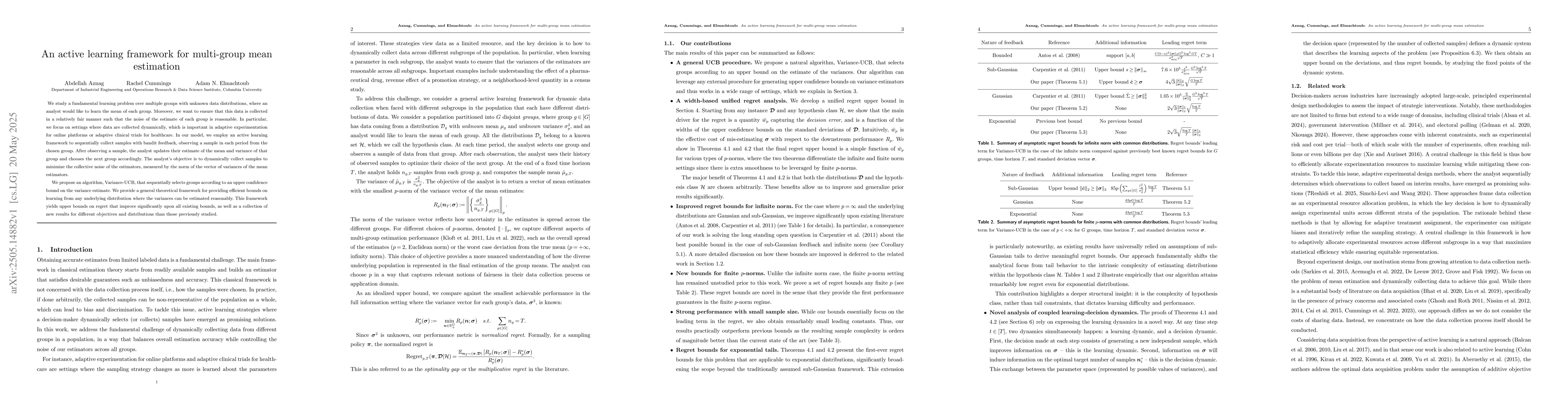 Thumbnail for An active learning framework for multi-group mean estimation