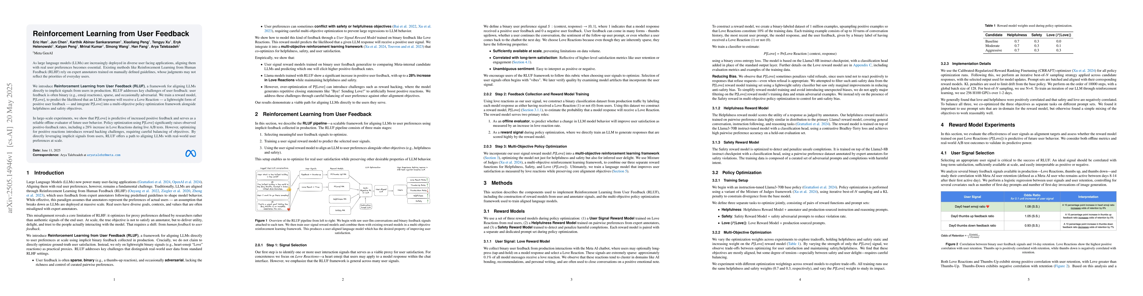 Thumbnail for Reinforcement Learning from User Feedback