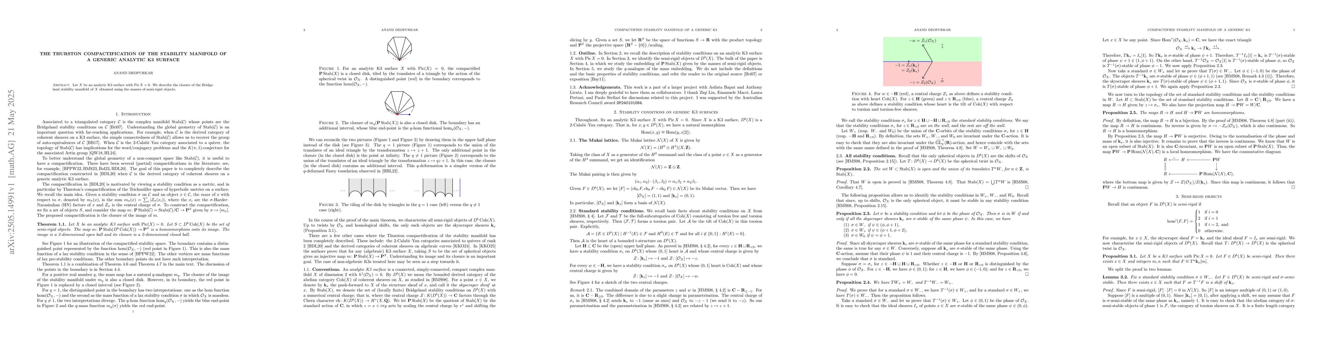 Thumbnail for The Thurston compactification of the stability manifold of a generic
  analytic K3 surface