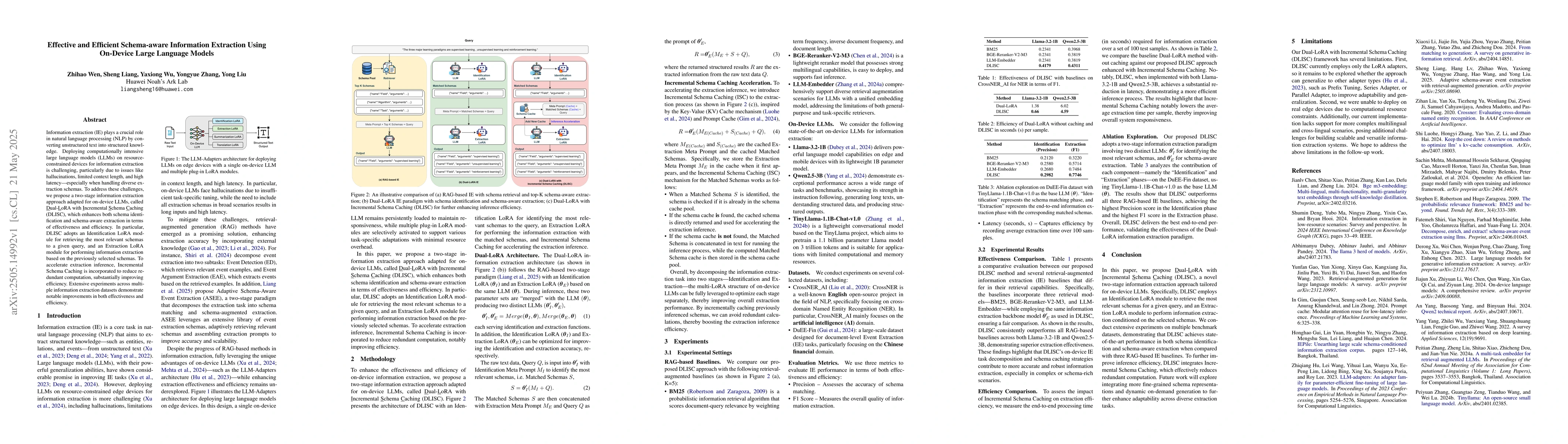 Thumbnail for Effective and Efficient Schema-aware Information Extraction Using
  On-Device Large Language Models