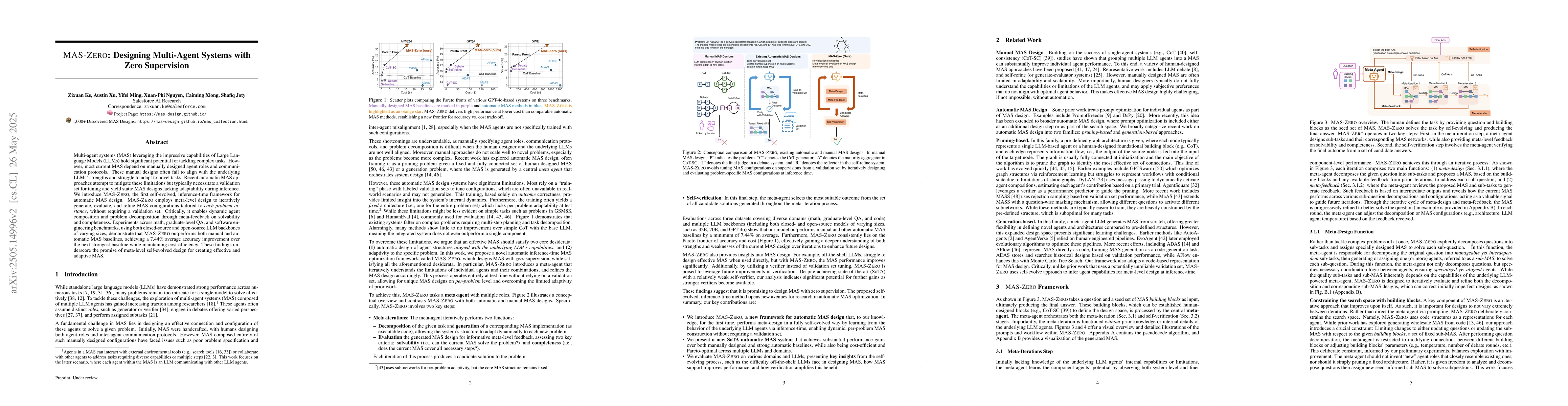 Thumbnail for MAS-ZERO: Designing Multi-Agent Systems with Zero Supervision