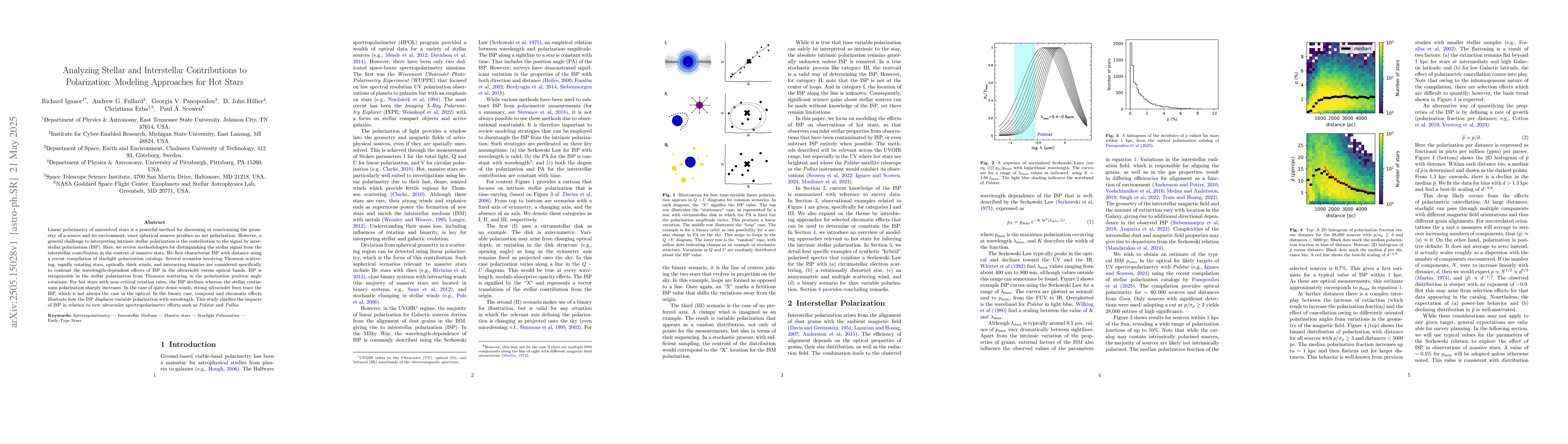 Thumbnail for Analyzing Stellar and Interstellar Contributions to Polarization:
  Modeling Approaches for Hot Stars
