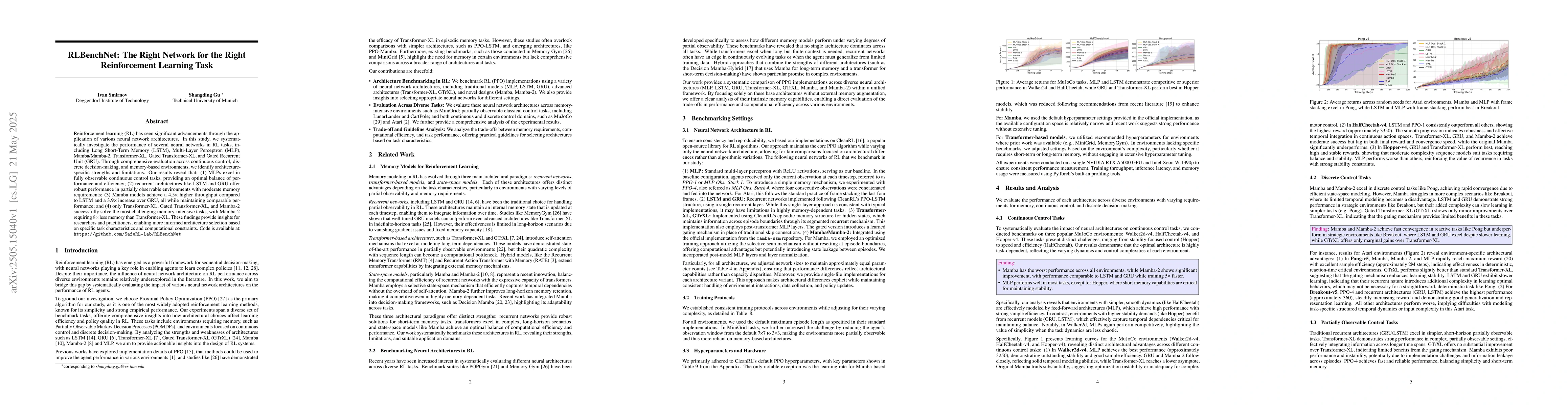 Thumbnail for RLBenchNet: The Right Network for the Right Reinforcement Learning Task