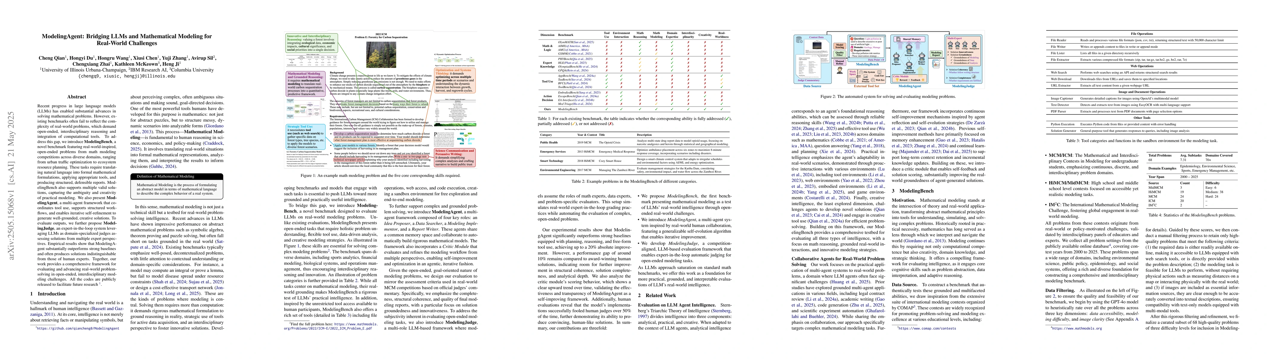 Thumbnail for ModelingAgent: Bridging LLMs and Mathematical Modeling for Real-World
  Challenges