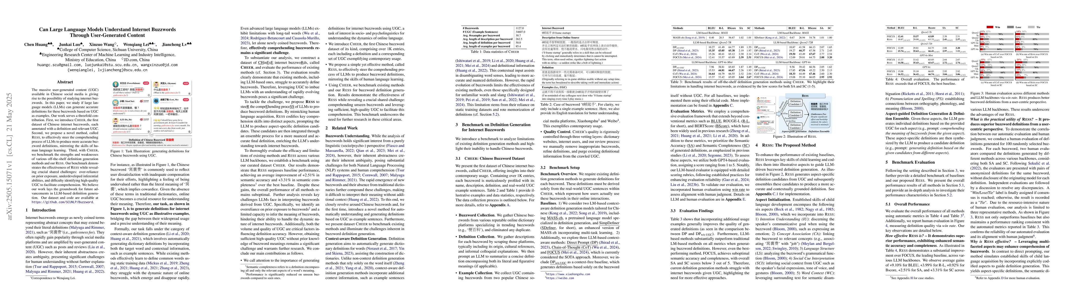 Thumbnail for Can Large Language Models Understand Internet Buzzwords Through
  User-Generated Content
