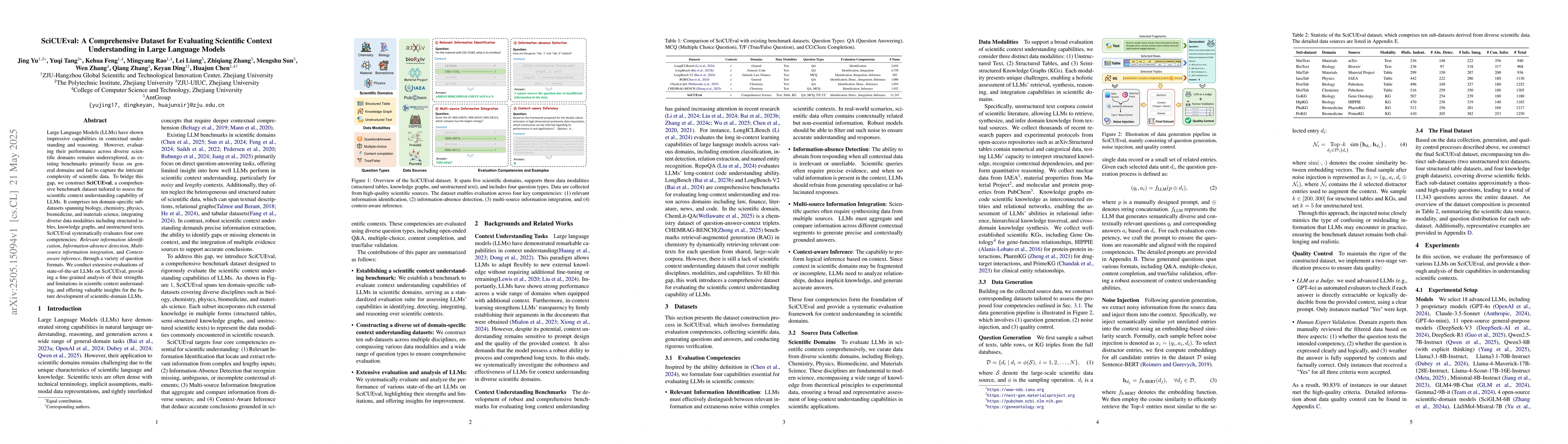 Thumbnail for SciCUEval: A Comprehensive Dataset for Evaluating Scientific Context
  Understanding in Large Language Models