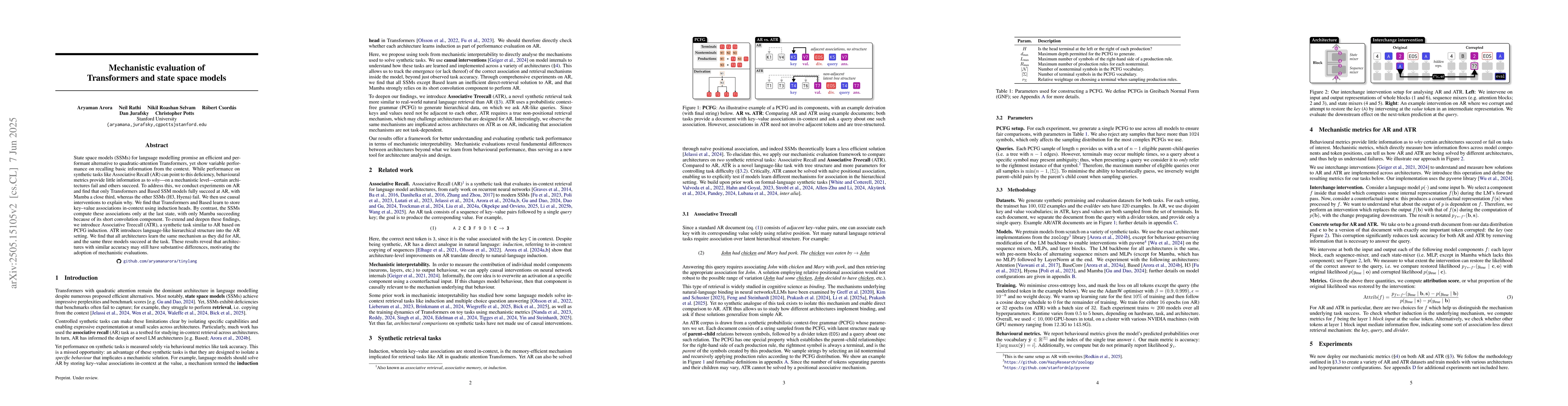 Thumbnail for Mechanistic evaluation of Transformers and state space models