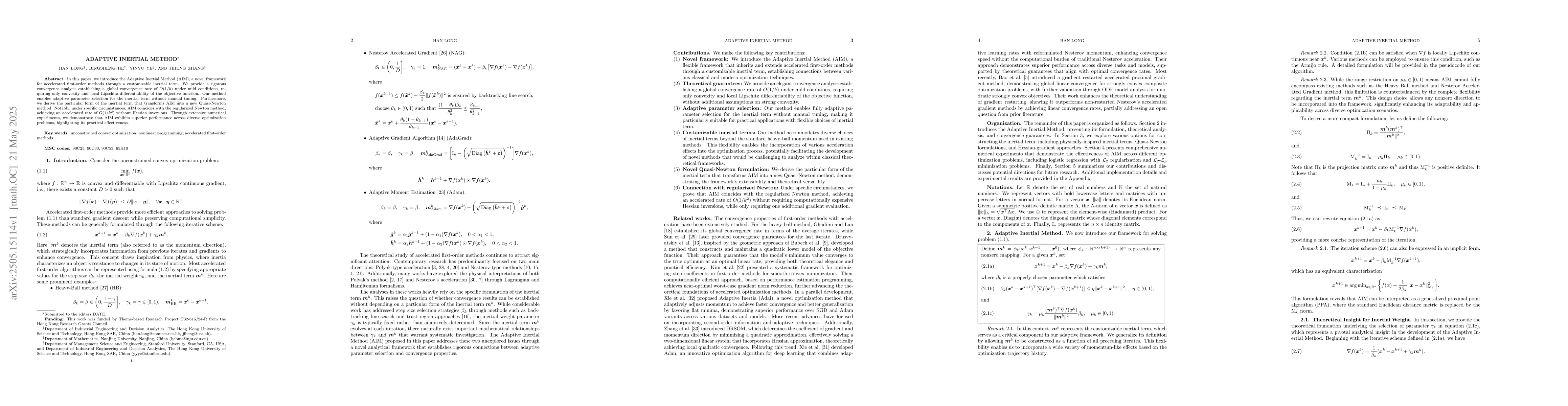 Thumbnail for Adaptive Inertial Method