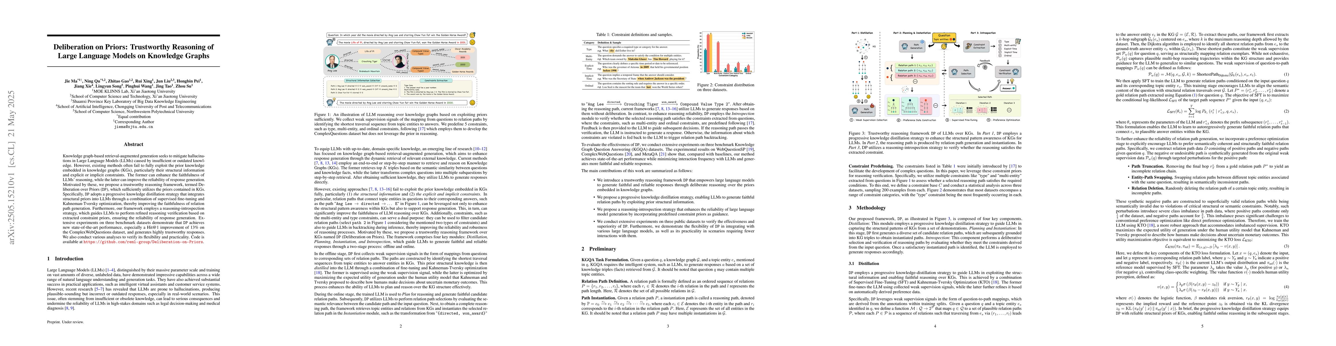 Thumbnail for Deliberation on Priors: Trustworthy Reasoning of Large Language Models
  on Knowledge Graphs