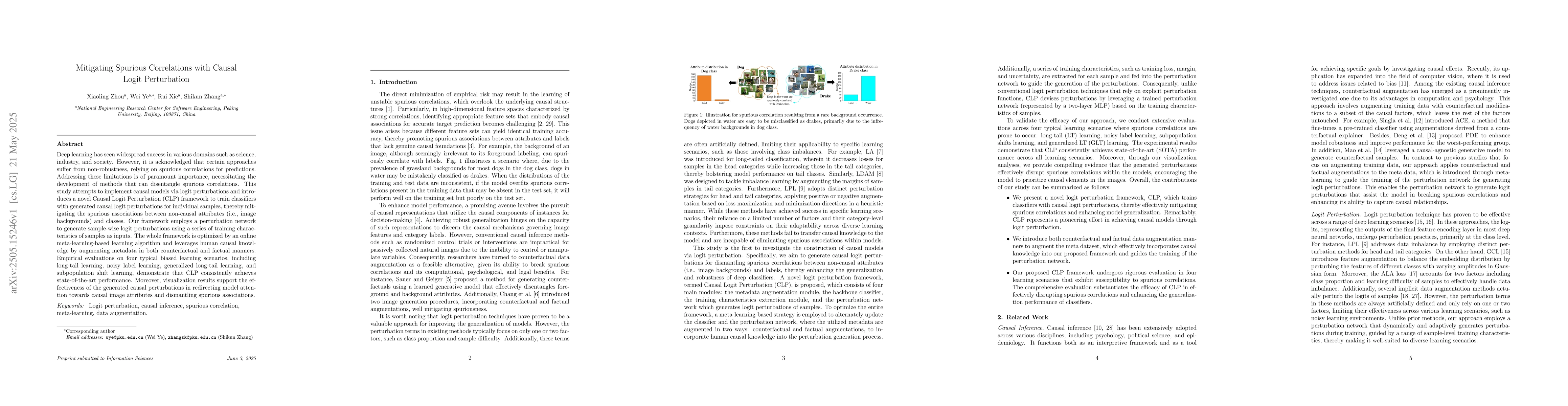 Thumbnail for Mitigating Spurious Correlations with Causal Logit Perturbation