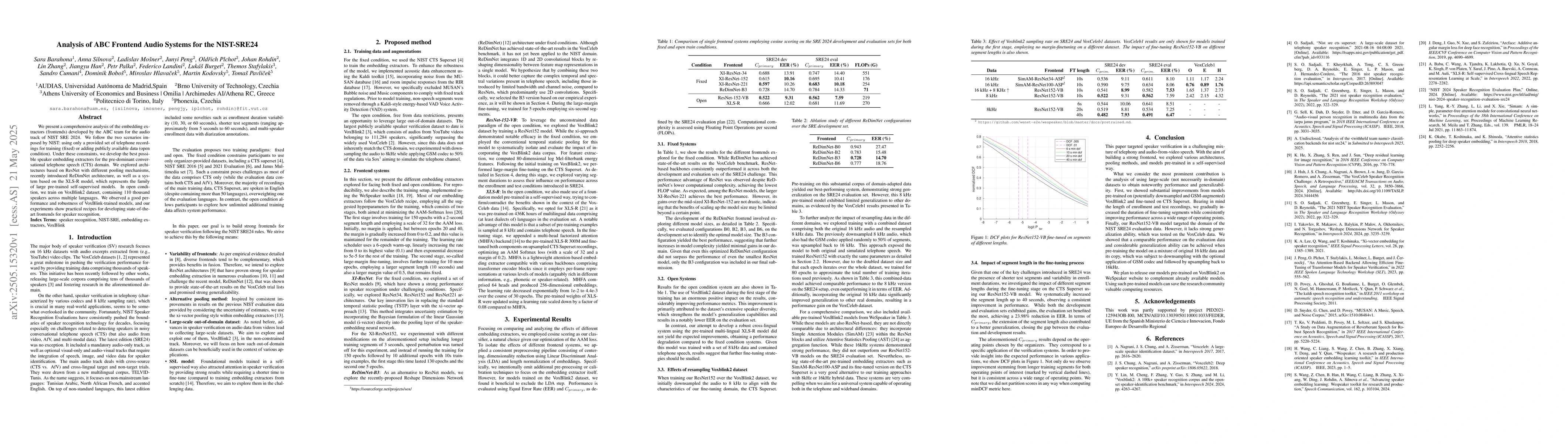 Thumbnail for Analysis of ABC Frontend Audio Systems for the NIST-SRE24