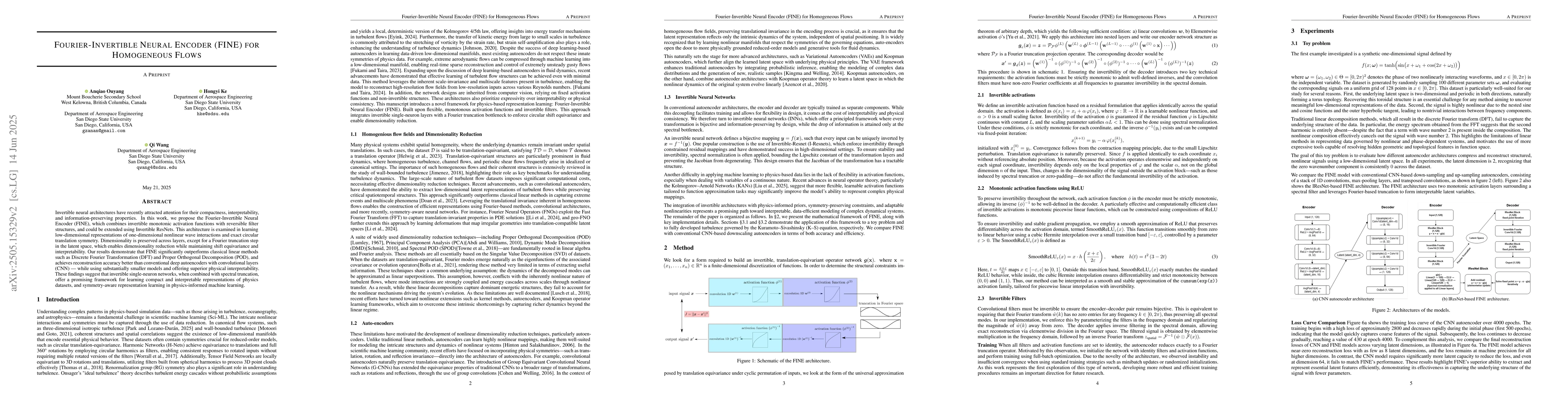 Thumbnail for Fourier-Invertible Neural Encoder (FINE) for Homogeneous Flows