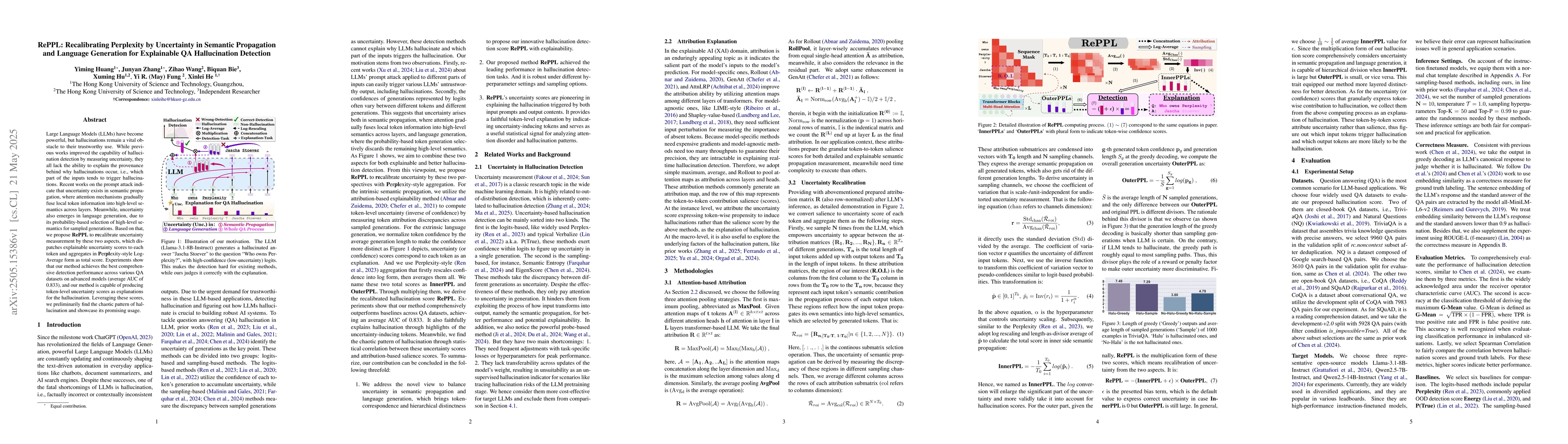Thumbnail for RePPL: Recalibrating Perplexity by Uncertainty in Semantic Propagation
  and Language Generation for Explainable QA Hallucination Detection