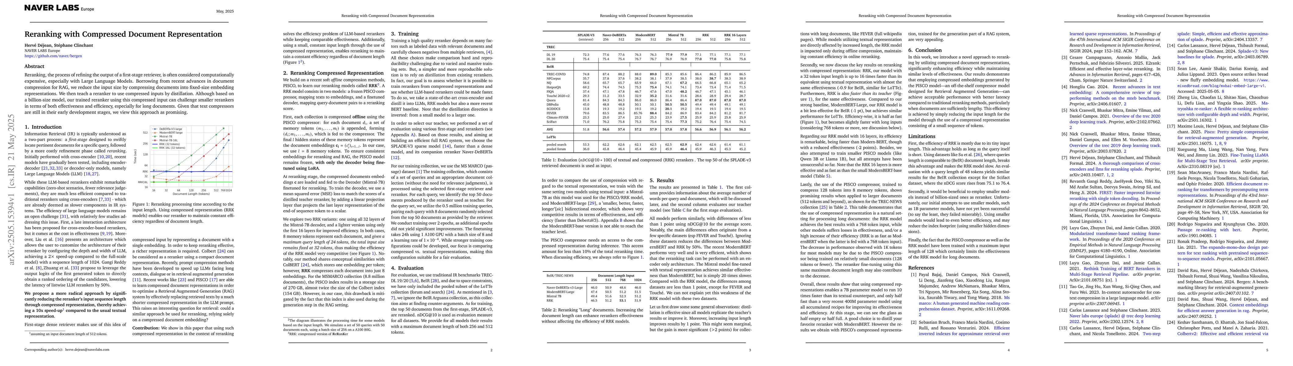 Thumbnail for Reranking with Compressed Document Representation