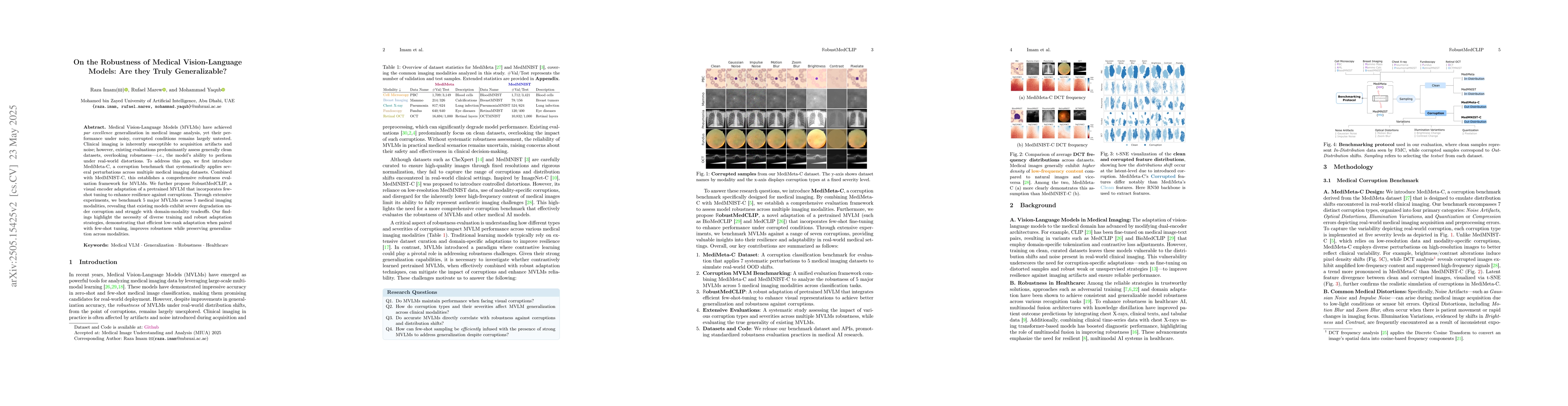 Thumbnail for On the Robustness of Medical Vision-Language Models: Are they Truly
  Generalizable?