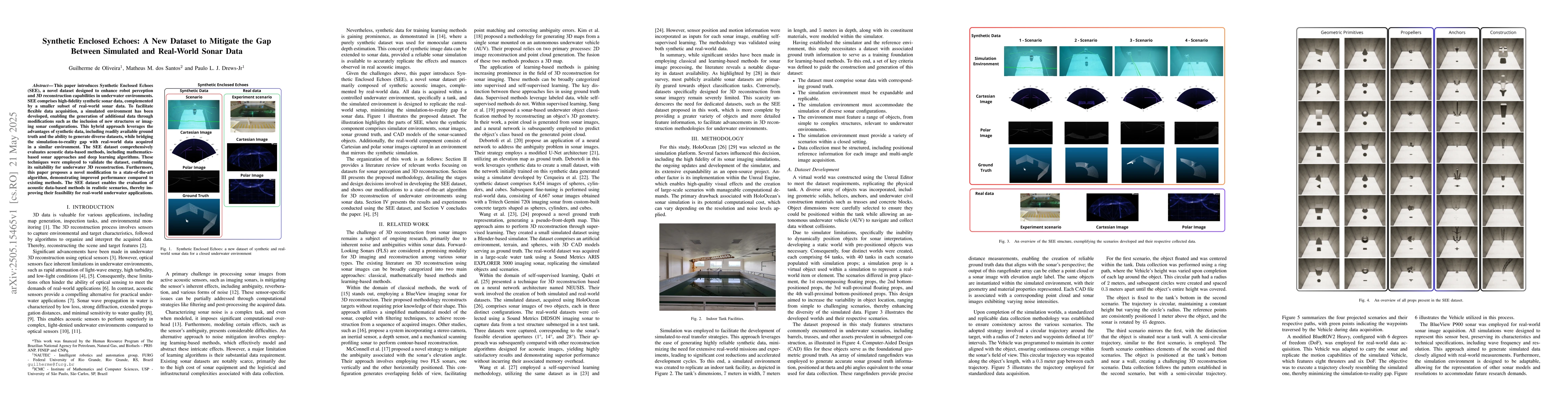 Thumbnail for Synthetic Enclosed Echoes: A New Dataset to Mitigate the Gap Between
  Simulated and Real-World Sonar Data
