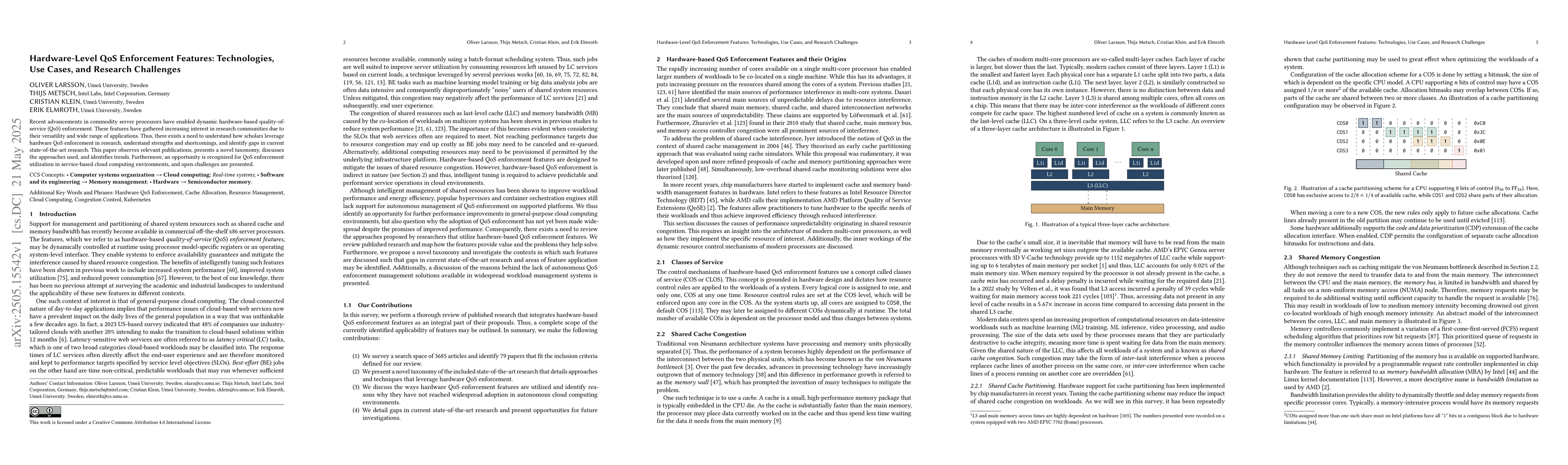Thumbnail for Hardware-Level QoS Enforcement Features: Technologies, Use Cases, and
  Research Challenges