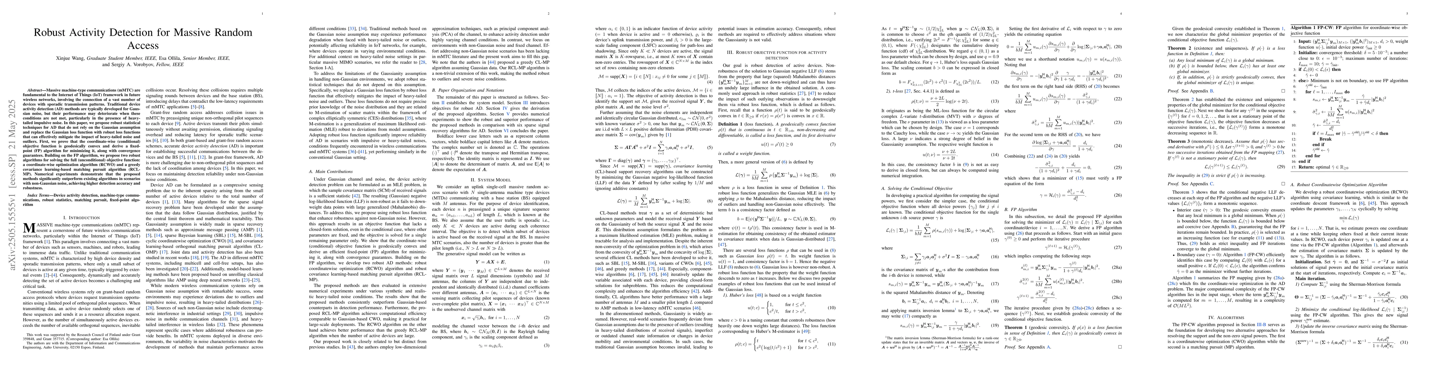 Thumbnail for Robust Activity Detection for Massive Random Access