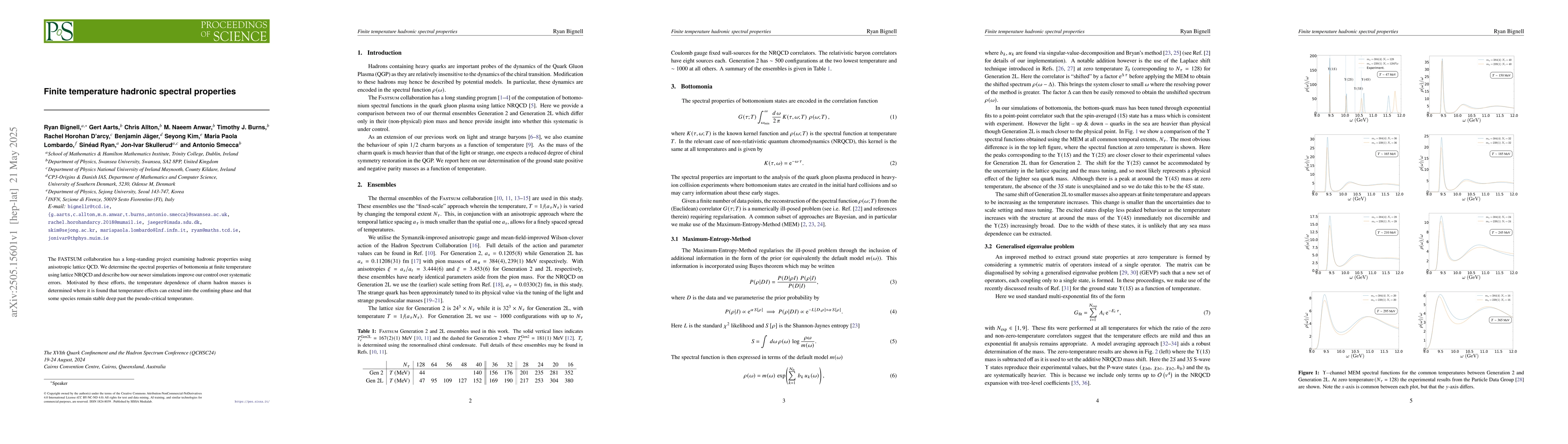Thumbnail for Finite temperature hadronic spectral properties