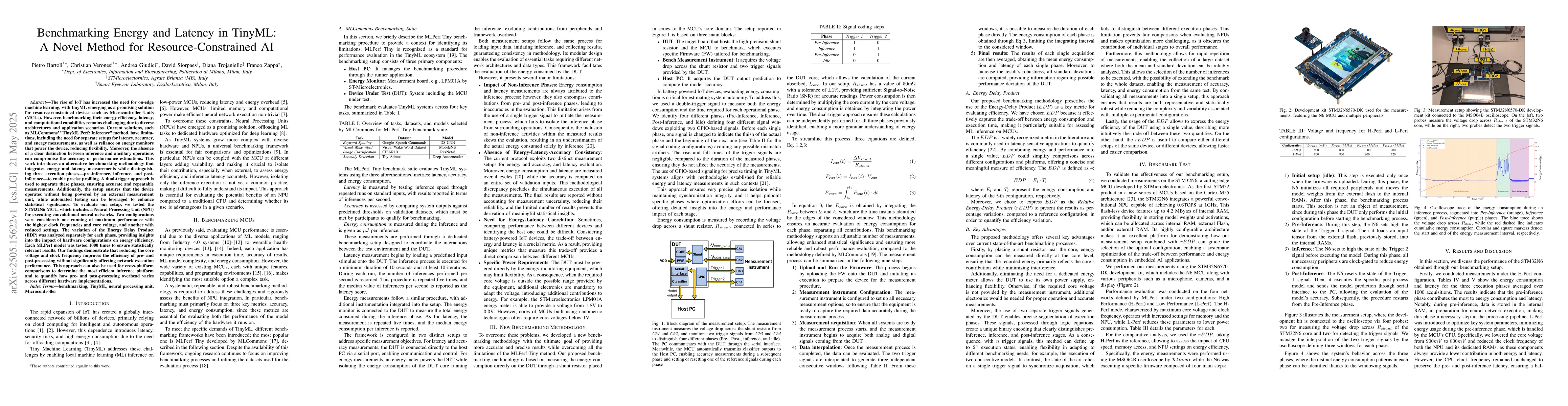 Thumbnail for Benchmarking Energy and Latency in TinyML: A Novel Method for
  Resource-Constrained AI