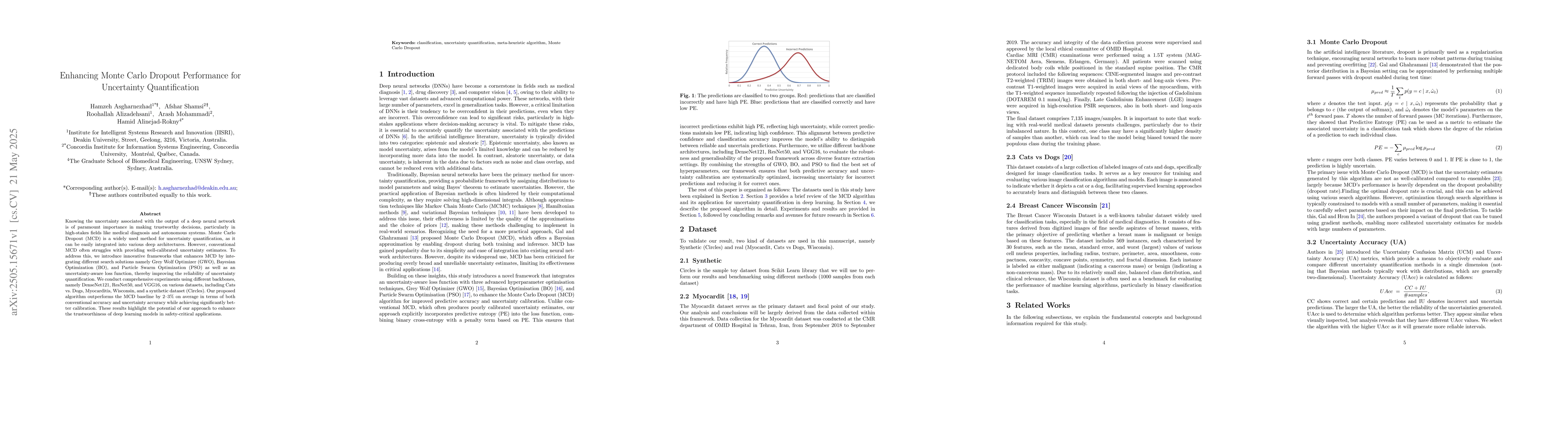 Thumbnail for Enhancing Monte Carlo Dropout Performance for Uncertainty Quantification