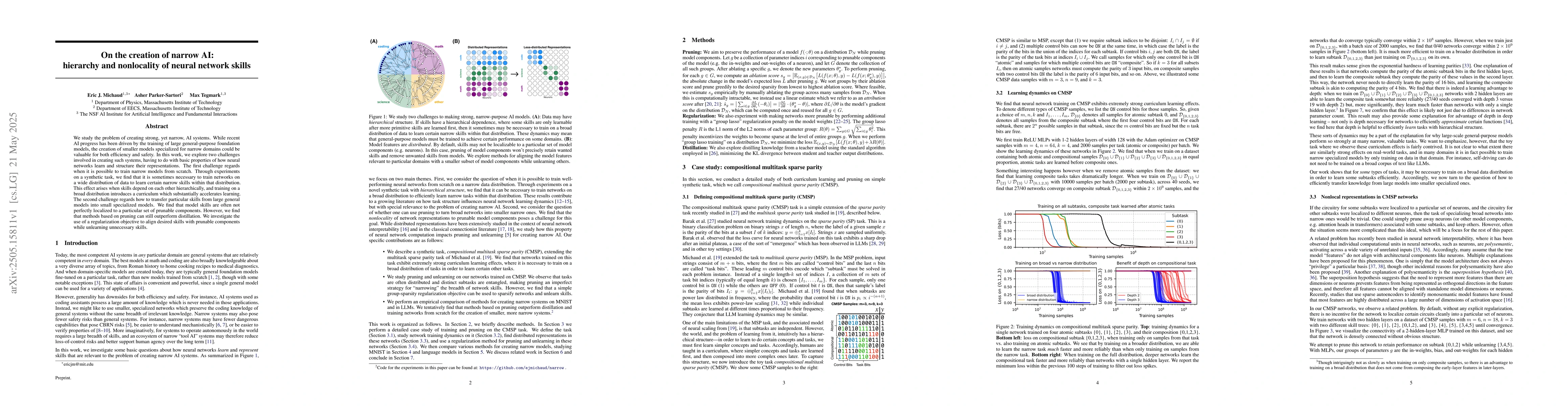 Thumbnail for On the creation of narrow AI: hierarchy and nonlocality of neural
  network skills