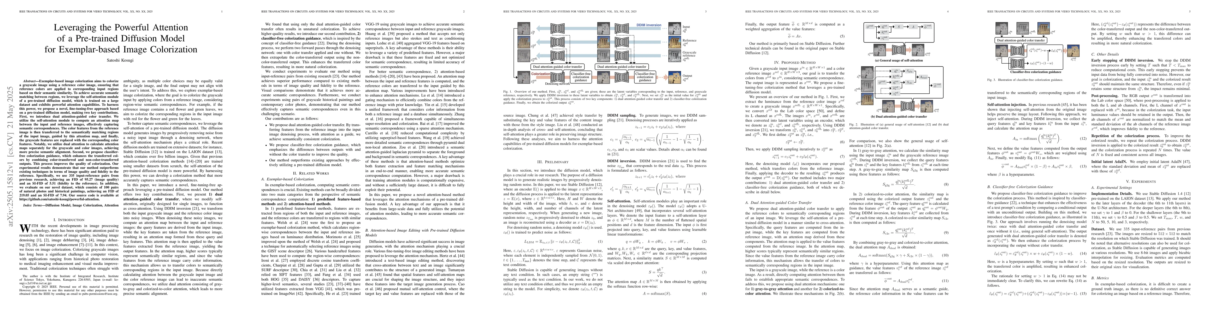 Thumbnail for Leveraging the Powerful Attention of a Pre-trained Diffusion Model for
  Exemplar-based Image Colorization