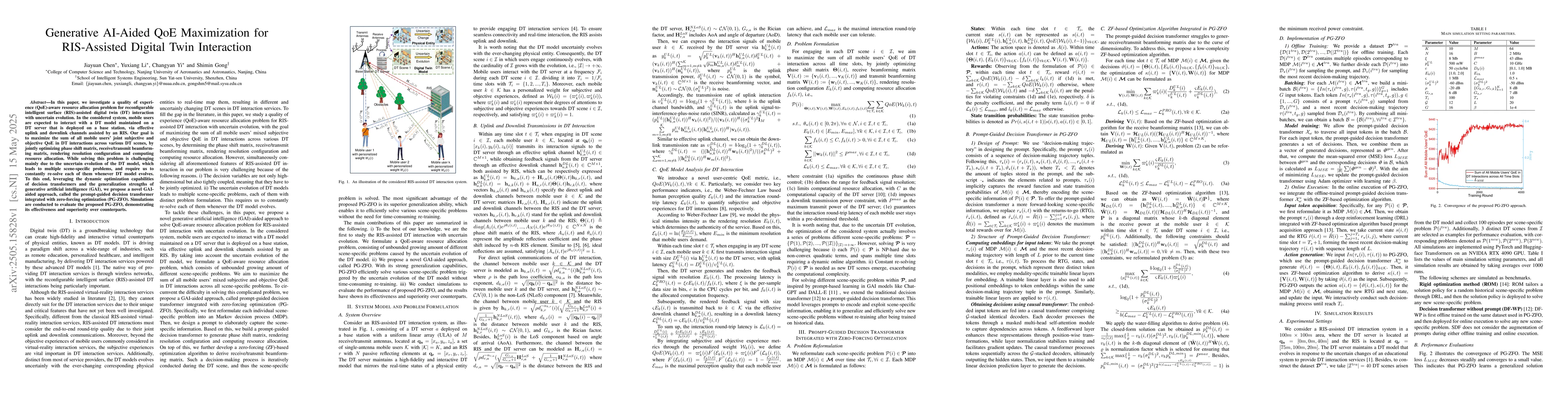 Thumbnail for Generative AI-Aided QoE Maximization for RIS-Assisted Digital Twin
  Interaction