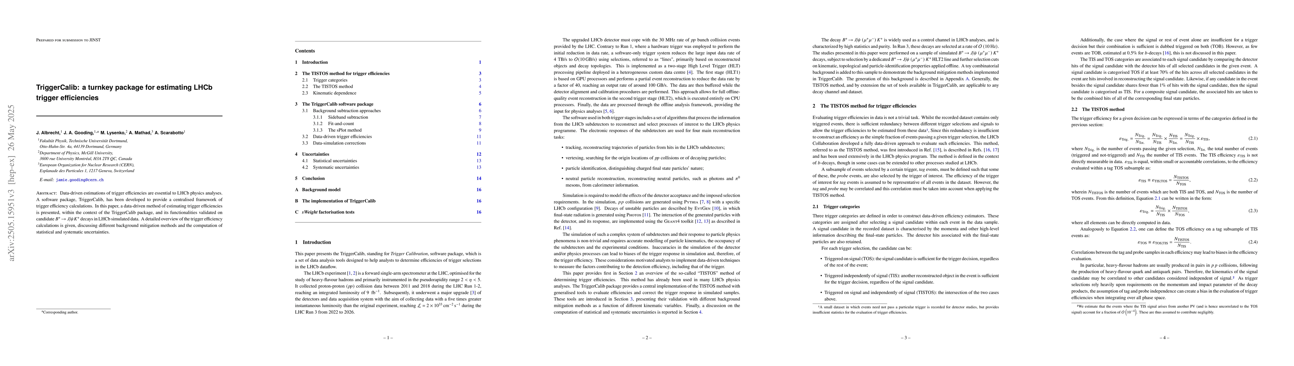 Thumbnail for TriggerCalib: a turnkey package for estimating LHCb trigger efficiencies