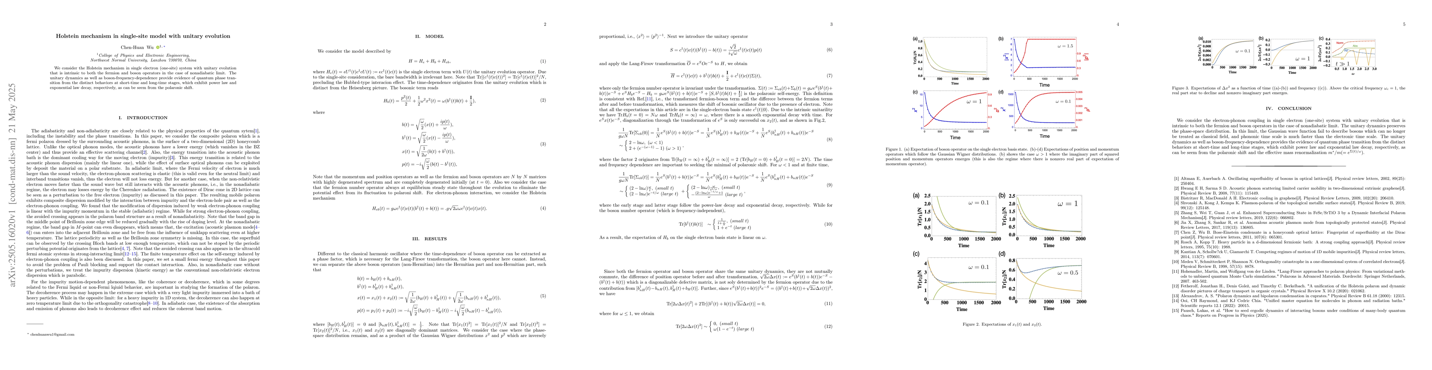 Thumbnail for Holstein mechanism in single-site model with unitary evolution