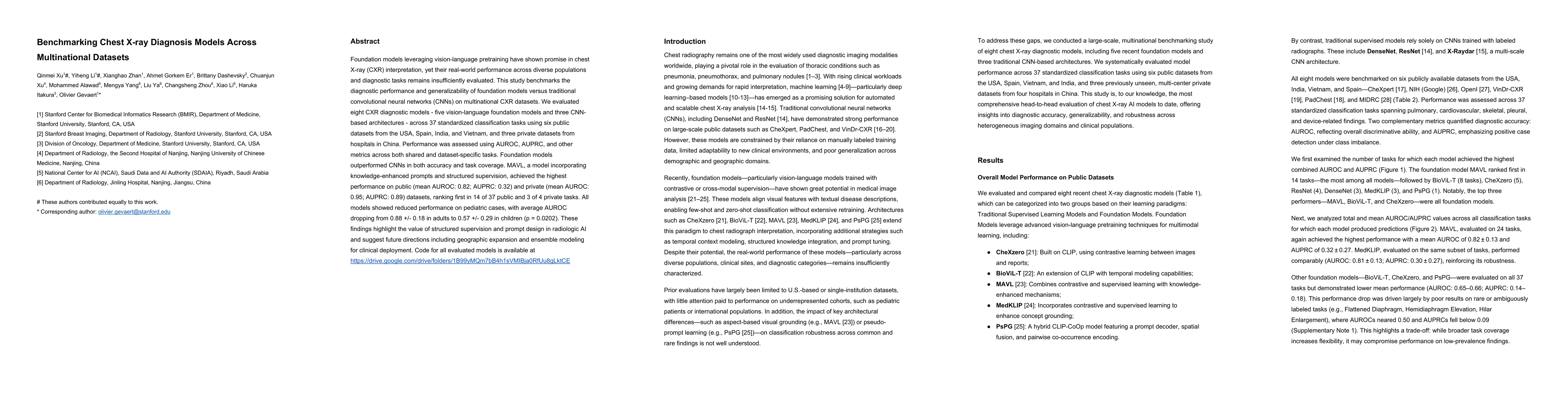 Thumbnail for Benchmarking Chest X-ray Diagnosis Models Across Multinational Datasets