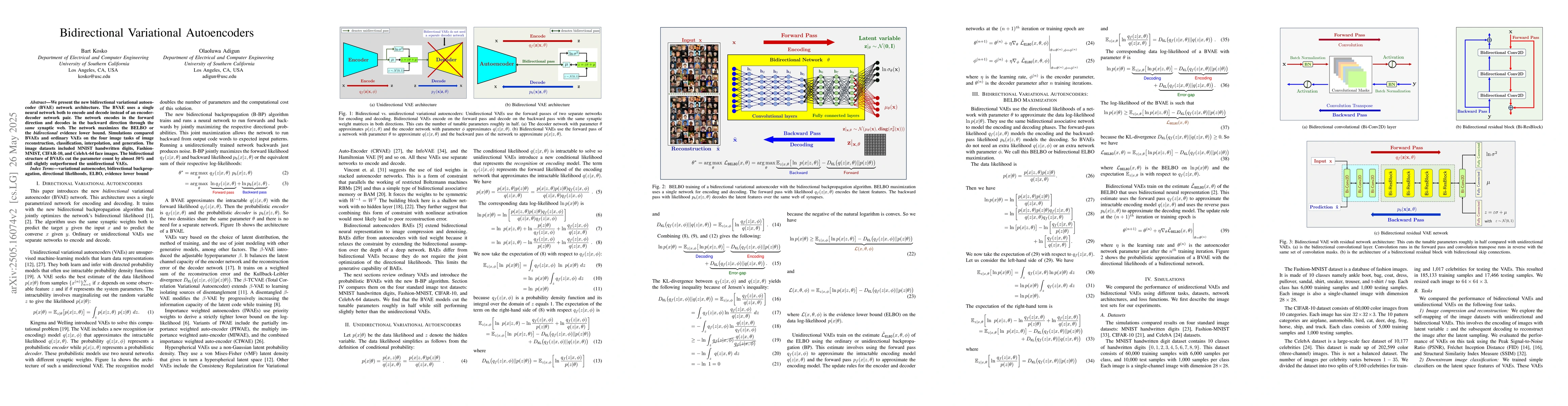 Thumbnail for Bidirectional Variational Autoencoders