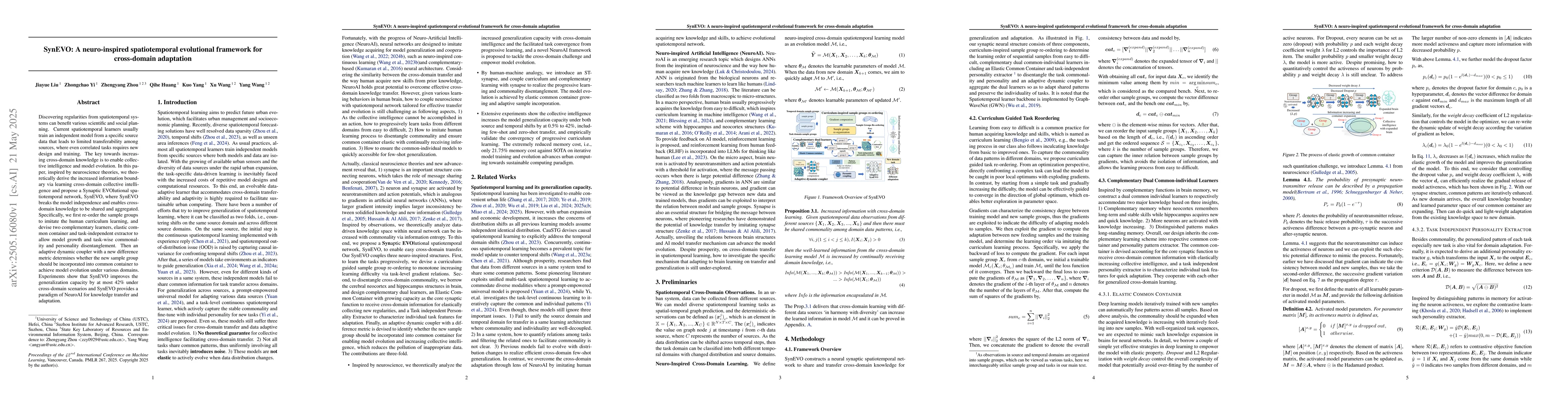 Thumbnail for SynEVO: A neuro-inspired spatiotemporal evolutional framework for
  cross-domain adaptation