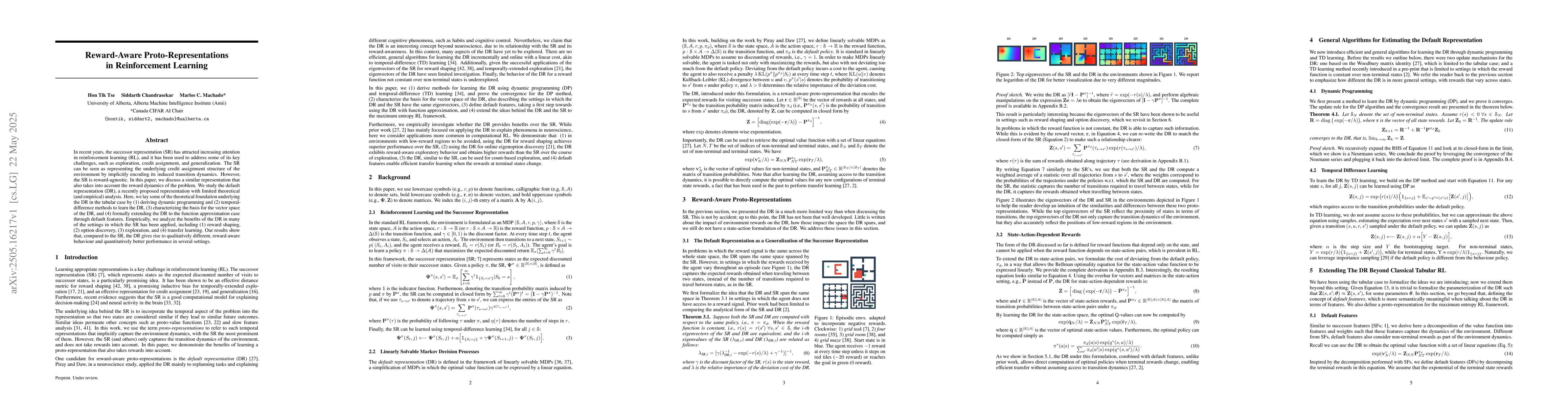 Thumbnail for Reward-Aware Proto-Representations in Reinforcement Learning